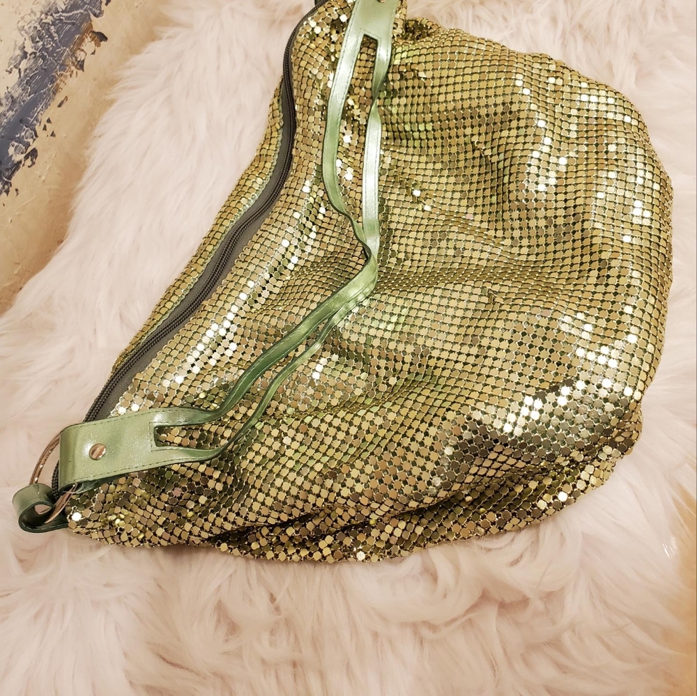 GREEN SEQUIN SHOULDER BAG (NEW)